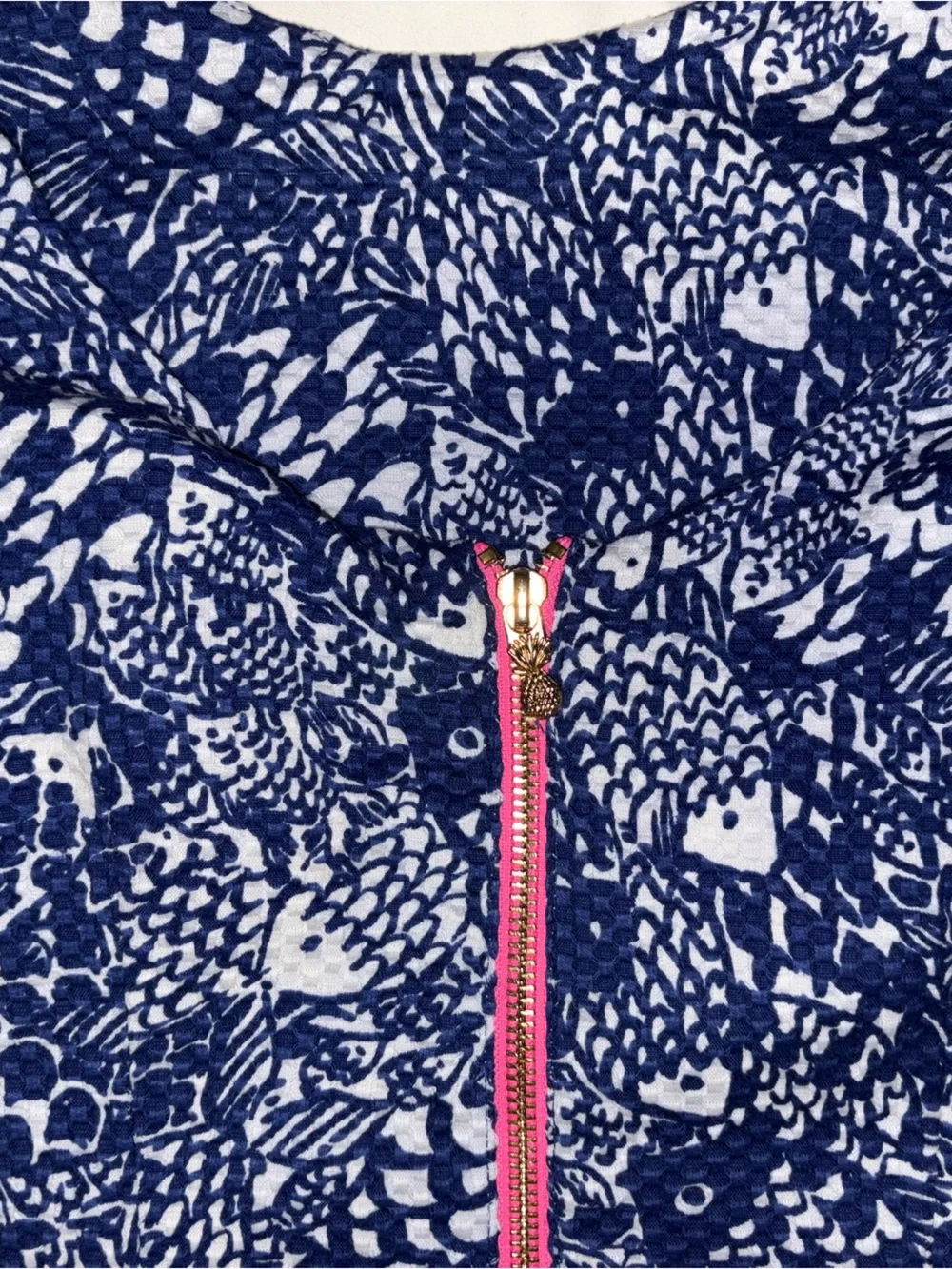 Lilly Pulitzer for target dress Size 12 Blue White Navy Pineapple - Picture 8 of 10